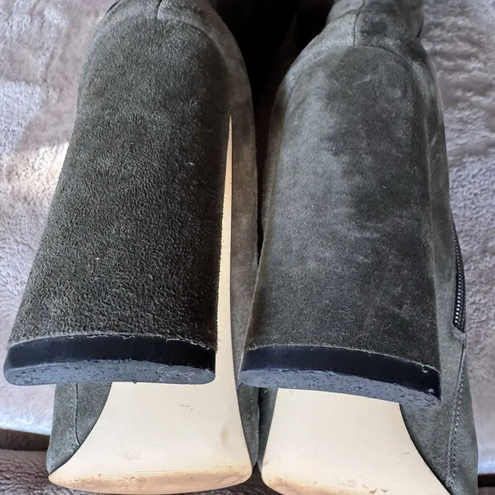 Aldo Mylla Real Suede Thigh High Knee Boots Hunter Green Sz 10 Whimsgoth Trendy